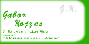 gabor mojzes business card
