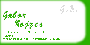 gabor mojzes business card